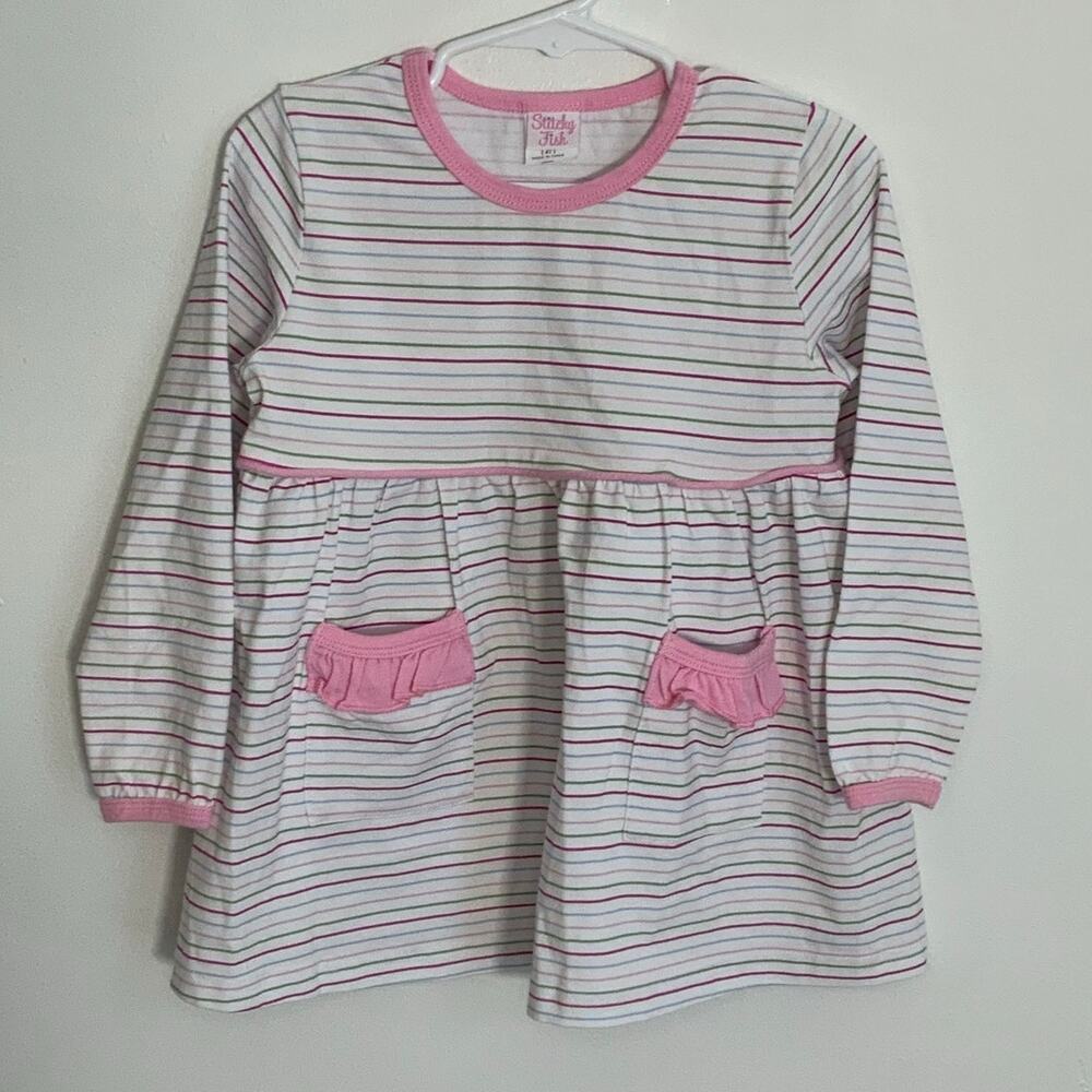 Stitchy Fish Striped Long sleeve top size 4T